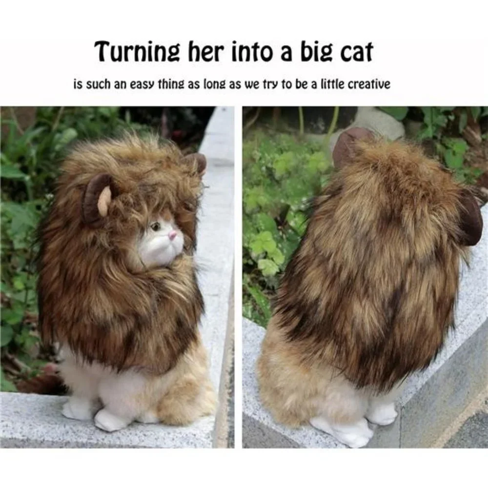 Funny Pet Cat Costumes for Christmas | Furry Pet Clothing Accessories